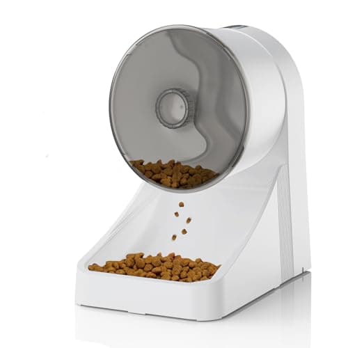 NPET 3L Automatic Cat Feeder, Dry Food Dispenser Timed Pet Feeder for Cats and Small Dogs, 3-4 Meals Per Day - Programmable Portion Control (White, Basic Version) - Image 1