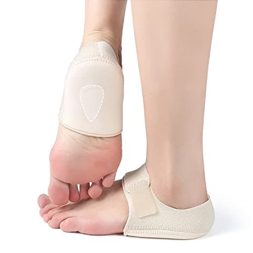 MIAYOHO Plantar Fasciitis Heel Cups for Heel Pain 【Updated Version】 Protectors Sleeves Pads, Support for Spur, Women and Men (Beige, M 5-8 / W 6-9.5) - Image 1