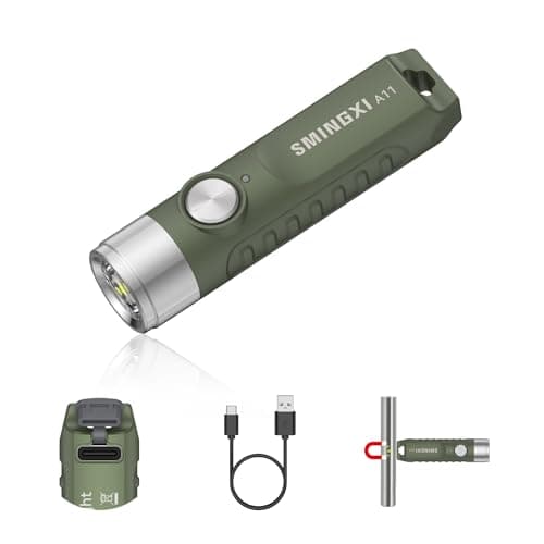 SMINGXI A11 Rechargeable Keychain Flashlight -Pocket Mini Flashlight,Key-Chain 500 High Lumens,EDC Flashlights,Waterproof Small Lightweight for Everyday Carry, Camping, Hiking, Emergency - Image 1