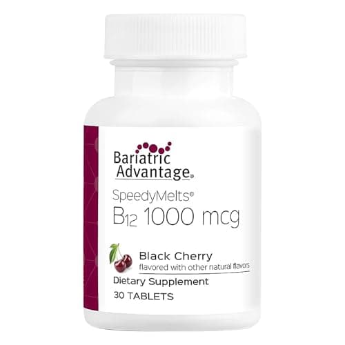 Bariatric Advantage B-12 Speedy Melts, Vitamin B12 1000 mcg Supplement, Fast Melting with 200 mcg of Folic Acid for Nutritional Support - Black Cherry, 30 Count - Image 1