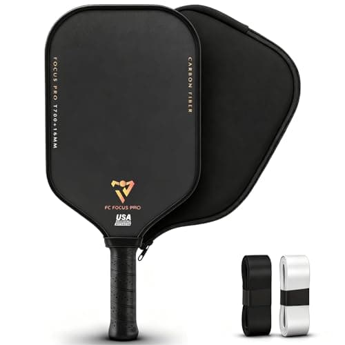 T700 Carbon Fiber Pickleball Paddles, Pickleball Set 16mm Pickle Ball Rackets with CMS Matte Surface Lightweight Honeycomb Core & Durable Edge Guard Protector Larger Sweet Spot - Image 1