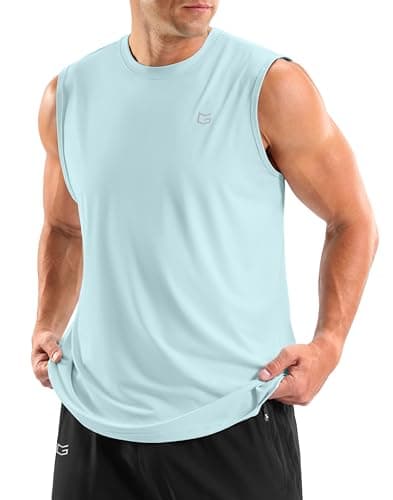 G Gradual Sleeveless Shirts for Men Workout Tank Tops Moisture Wicking Mens Muscle Shirt for Gym, Beach, Summer Casual (Glacial Blue, S) - Image 1