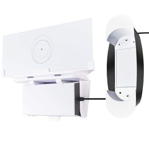 HGX for Starlink Gen 3 Router with Power Supply Mounting Kit & Cable Caddy, 3 in 1, Wall Holder for Starlink Standard V3 Mesh Router and Power Supply (White) - Image 1