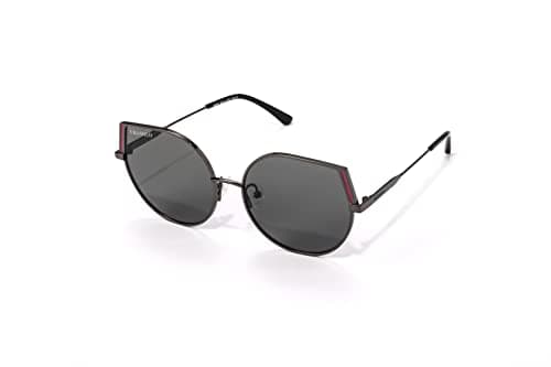 isheep Polarized Sunglasses for Women Men, Handmade Craft, Black Nylon Lens, UV 400 Protection, Metal Frame SIS - 08 - BK - Image 1