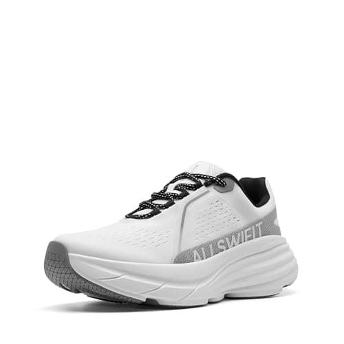 ALLSWIFIT Men's Cushion Lightweight Walking Running Shoes Tennis Non-Slip Comfortable Jogging Workout Gym Athletic Breathable ActiveAiry Fashion Sneakers,Size 8,White,AMUMRS2513 - Image 1
