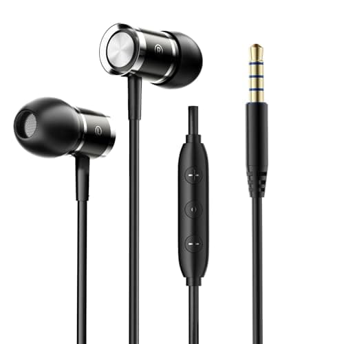 Wired Earbuds with ENC Noise Cancelling Microphone, in Ear Monitor (IEM) Wired Headphones with 3.5mm Jack, HiFi Deep Bass Earphones for iPhone 16/15 Pro Max/PC/Gaming
