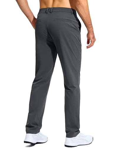 G Gradual Mens Golf Pants Stretch Dress Casual Pants 30"/32"/34" Lightweight Work Travel Slacks for Men with 4 Pockets(Oil Grey,L30.W34) - Thumbnail 4