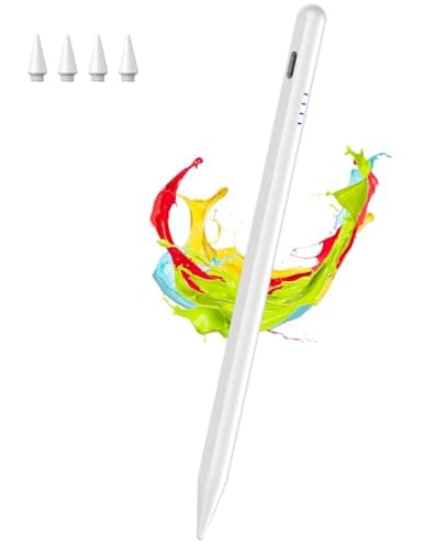 Kenkor Stylus Pen for iPad 9&10&11th(A16) Generation 2018-2025 with Palm Rejection & Tilt, Digital Pen for Apple iPad 6/7/8/9/10/11th(A16), Pro 11"/12.9"/13"/M4, Air 3/4/5th/M2/M3, Mini 5/6th -White - Image 1