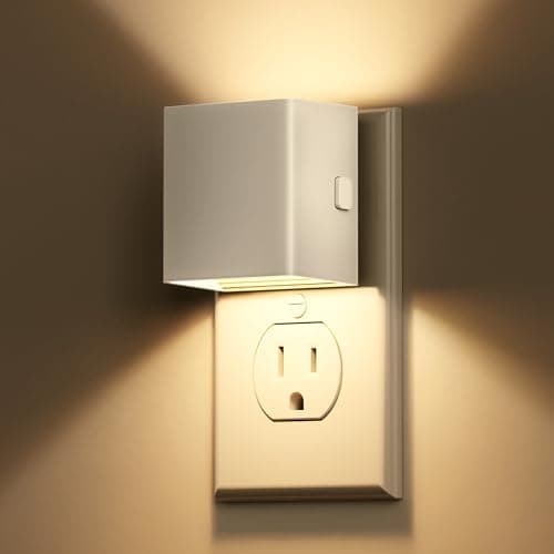 L LOHAS LED Night Light, 2 Pack Night Lights Plug into Wall, Dusk to Dawn Sensor, 0-100LM Adjustable Brightness, Soft White 3000K, Dimmable NightLight for Hallway, Bedroom, Stairway - Image 1