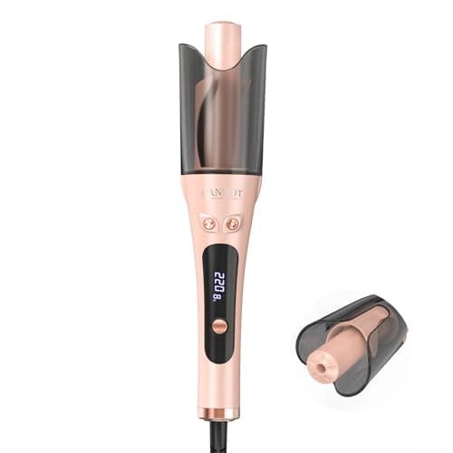 Automatic Rotating Curling Iron 1-inch - LANDOT 2-Way Anti-Tangle Self Curling Wand, Effortless Curls for Special Occasions, Dates & Vacations, Fast Heat-Up Ceramic Barrel for Gorgeous Styles - Image 1