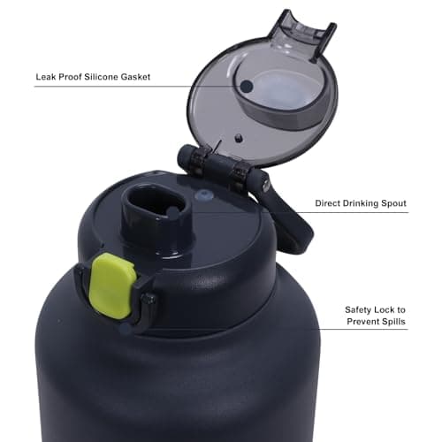 GiNT 37oz Insulated Stainless Steel Dog & Human Water Bottle | Leakproof Travel Dispenser with Detachable 10oz Bowl, 24H Cold/12H Hot, Carrying Case for Walking, Hiking, Camping & Outdoor Travel - Thumbnail 4