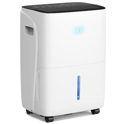 KISSAIR 80 Pint Dehumidifier for Basement and Home, Covers up to 4,500 Sq. Ft Rooms, High-Efficiency Compressor Dehumidifier with Drain Hose and 1.05 Gallons Water Tank, Auto Shut-Off, 24HR Timer - Image 1