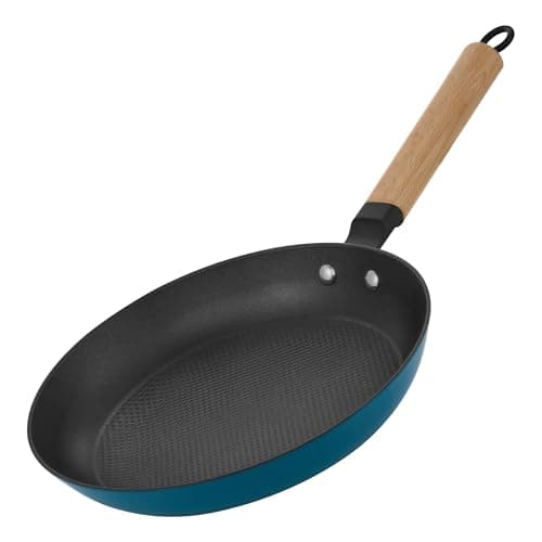 YUTANN Nonstick Frying Pan, 8 inch Enameled Cast Iron Pan Kitchen Healthy Egg Fry Pan Omelette with Detachable Handle, Lightweight Pre-seasoned Cast Iron Skillet, Dishwasher & Oven Safe - Image 1