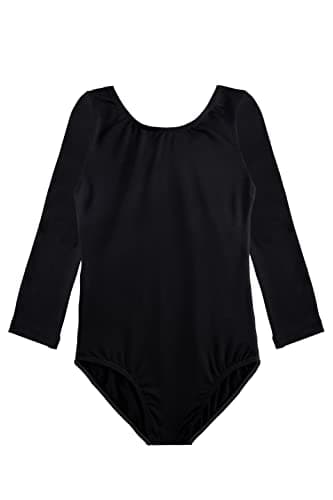 HOZIY Long Sleeve Black Leotards for Girls Gymnastics Size 5-6 6-7 Year Old Kids Leo Tumbling Outfits Sleeved Bodysuits Dance Apparel Clothing Clothes Leotardos Para Gimnasia Ninas - Image 1