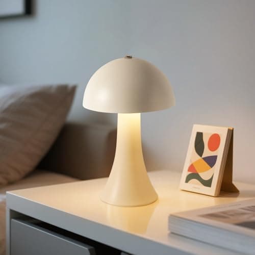 UMLAEN Rechargeable Cordless Table Lamp, Battery Operated Touch Control Lamp with 3-Color Stepless Dimming, Portable LED Light for Restaurant, Bedroom, Outdoor, Dinner, Patio - Image 1