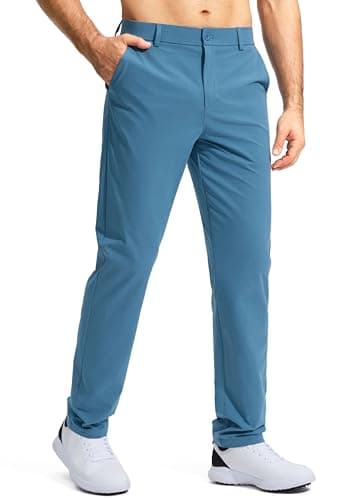 Pudolla Men's Golf Pants Mens Dress Pants Stretch Work Pants 32 Lightweight Quick Dry Slacks Casual Trousers with Pockets(Stone Slab Blue 38Wx32L) - Image 1