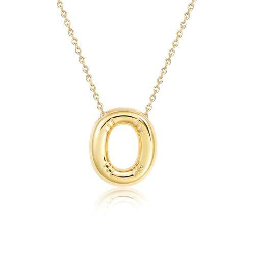 Lcherry Letter Necklace Chunky Balloon Initial O Necklaces Birthday Gifts for Women - Image 1
