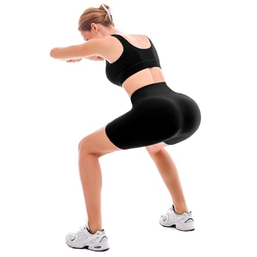 Ipletix Biker Shorts with Pockets for Women - 6'' High Waisted Womens Yoga Gym Athletic Running Workout Shorts Pink LXL - Thumbnail 6