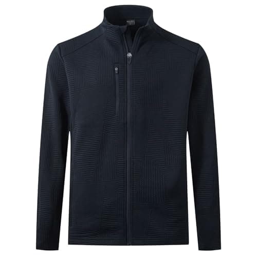 M MAELREG Mens Golf Jackets with Chest Pocket Loose Fit Zip Up Long Sleeve Windproof Warm Sports Golf Winter Jacket - Image 1
