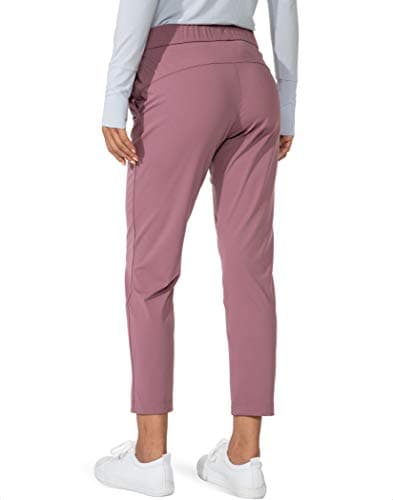 G Gradual Women's Pants with Deep Pockets 7/8 Stretch Sweatpants for Women Athletic, Golf, Lounge, Work (Pink, XX-Large) - Thumbnail 2