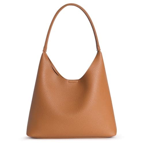Shoulder Bag for Women, Small Slouchy Hobo Purse, Soft Vegan Leather Hobo Bag Handbag, Trendy Everyday Tote Style, 11'' (28cm) - Image 1
