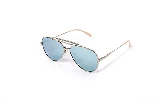 isheep Aviator Polarized Sunglasses for Women Men, Handmade Craft,Retro, Blue Lens, Metal Frame SIS-10-BL - Image 1
