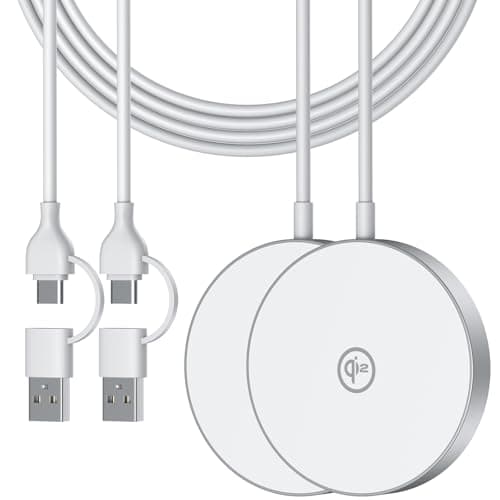 NewQ Magnetic Wireless Charging Pad, Certified 15W Wireless Charger Mag-Safe Compatible with iPhone 17/16/15/14/13/12 Series (2PCS Wireless Charger) - Image 1