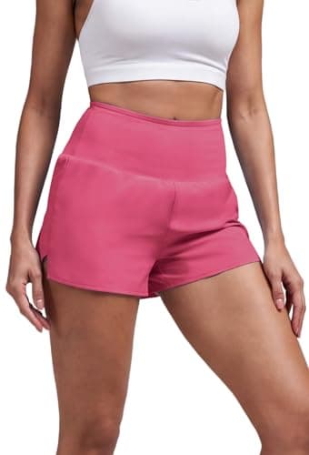 Alaroo Womens Athletic Shorts High Waisted Liner Running Shorts for Tennis Workout Gym Track Yoga with Pockets 2026 Hot Pink S