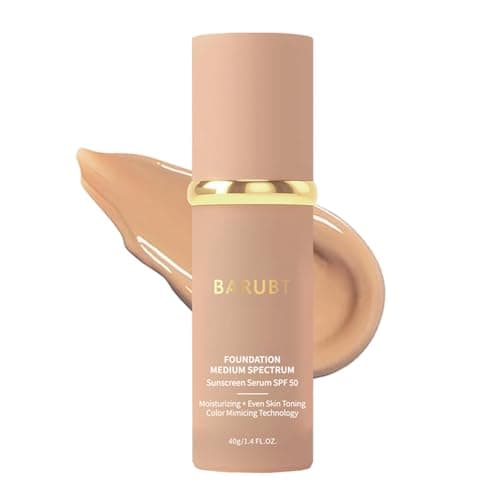 BARUBT 4 in 1 Color Changing Foundation - Medium Spectrum, Evening Skin Tone, Long-Lasting & Waterproof, Hydrating Concealer with Medium to Full Coverage, Lightweight Flawless Finish Makeup 1.4 Fl.Oz. - Image 1