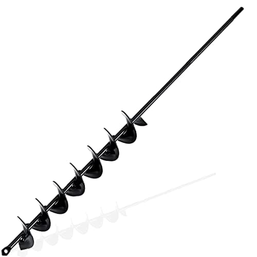 DEEGETEL 32" x 2" Extended Length Auger Drill Bit for Planting Bulb Flower & Bedding, Garden Plant Auger, No Need to Squat, Post Hole Digger for 3/8" Hex Drive Drill, Earth Auger Bulb Planter Tool - Image 1