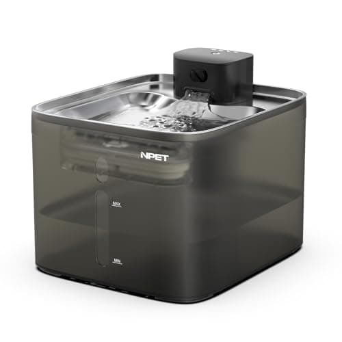 NPET Wireless Cat Water Fountain, 4L/1Gallon Battery Operated Pet Fountain with Smart Motion Sensor, 4000mAh Rechargeable Battery & Quiet Pump, Automatic Cordless Water Dispenser for Cats, Dogs,Pets - Image 1