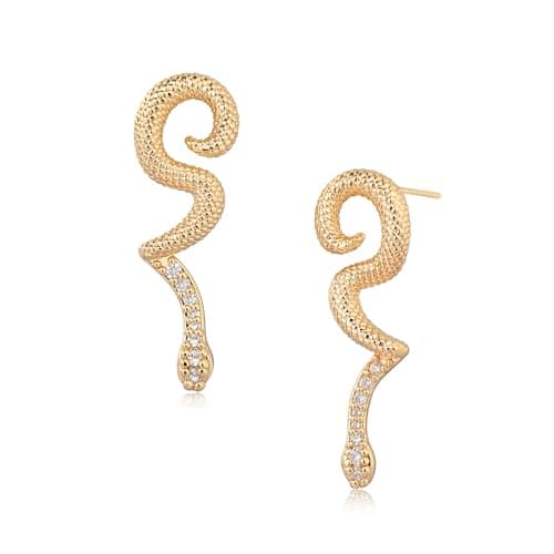 LOYATA Dainty Gold Earrings for Women，14k Gold Stud Earrings for Cartilage Piercing Cubic Zirconia Earrings Studs for Women Jewelry Gifts - Image 1