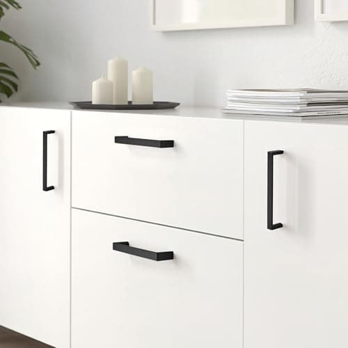Synkylux 10 Pack Matte Black Cabinet Pulls 5-inch(128mm) Hole Center Kitchen Cabient Hardware Cabinet Handles Drawer Pulls,Cabinet Pulls,Cupboards, Dressers and Square Solid Metal Hardware - Thumbnail 5
