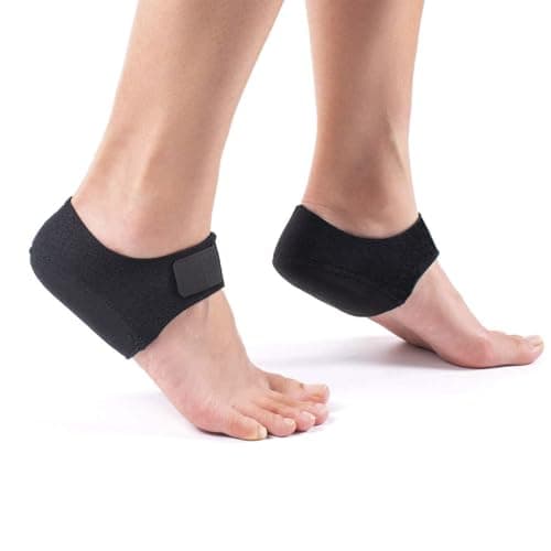 MIAYOHO Plantar Fasciitis Heel Cups for Heel Pain 【Updated Version】 Protectors Sleeves Pads, Support for Spur, Women and Men (Black, M 8.5-12 / W 10-13) - Image 1