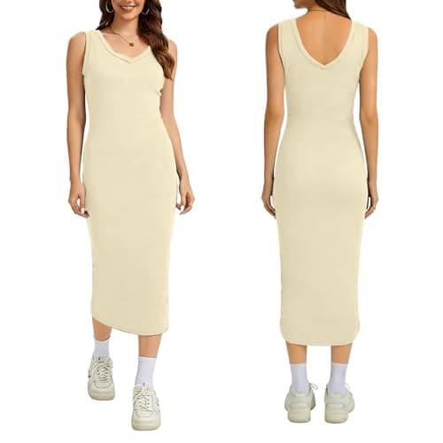 Anyshe Women's 2 Piece Matching Knit Sweater Set, Long Sleeve V-Neck Top with Maxi Skirt, Effortless Style for Vacation - Thumbnail 5