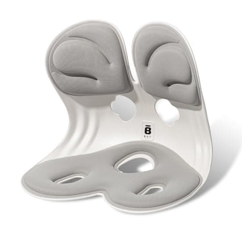 BKT Seat Cushion Chair Ergonomic Office Chair Cushions Lumbar Support for Seat Pillow Ideal for Students Office Workers Nursing Mothers Long Sitting Outdoor Fishing Floor (Grey) - Image 1