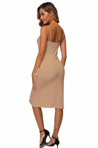LB LIFEBEST Women's Full Slips Cami Long Spaghetti Strap Under Dress - Thumbnail 4