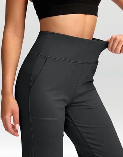 G Gradual Women's Yoga Pants Wide Leg with Pockets High Waist Stretch Loose Casual Lounge Sweatpants Petite/Regular/Tall (Charcoal, Inseam 28, XXL) - Thumbnail 5