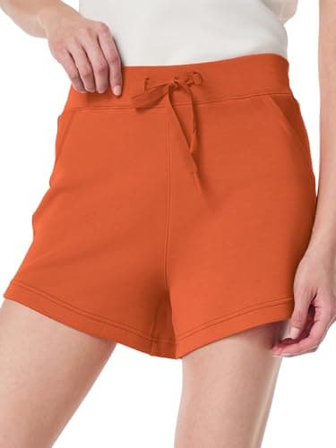 COCOMARTS Womens Summer Shorts Casual Hiking Cargo Athletic Sweat Shorts Drawstring Beach Vacation Trendy Outdoor Outfits Orange Medium - Image 1