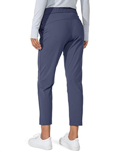 G Gradual Women's Pants with Deep Pockets 7/8 Stretch Sweatpants for Women Athletic, Golf, Lounge, Work (Dusty Blue, XX-Large) - Thumbnail 2