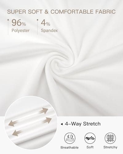 Stelle White T Shirts Women Oversized Crew Neck Short Sleeve Summer Tops Basic Tee Shirt Loose Fit Non See Through Medium - Thumbnail 4