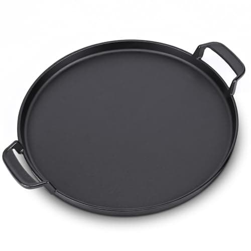 BLUES GRILL PARTS 7421 Cast Iron Griddle - 12" Gourmet BBQ System Insert, Fits Most Cooking Grates for Weber Charcoal/Gas/Pellet Grills (22" Kettle/Performer, SMOKEFIRE EX4/EX6, Genesis, Spirit &More) - Image 1