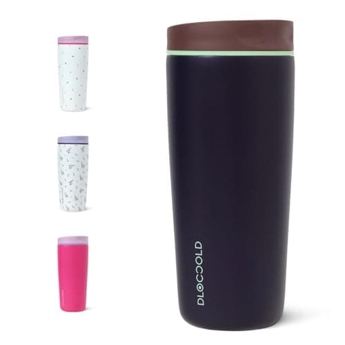 DLOCCOLD Insulated Stainless Steel Coffee Tumbler with Spill Resistant Lid, Reusable Iced Coffee Cup, Cup Holder Friendly Travel Coffee Mug, 20oz - Image 1
