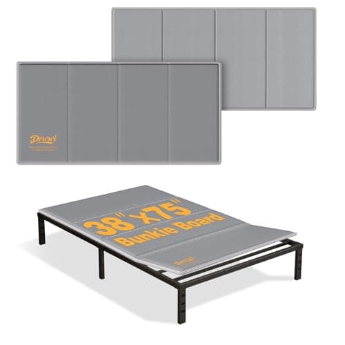 Drwwi Bunkie Board Twin 10mm(38” x 75”), Folding Mattress Support Board for Metal Bed Frame, Anti-Sag, Non-Slip Base & Noise-Free,Grey - Image 1