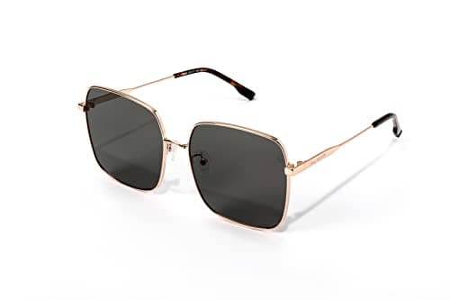 isheep Metal Oversized Polarized Square Sunglasses Men Women, Handmade Craft, UV400 Protection SIS-09-GD - Image 1