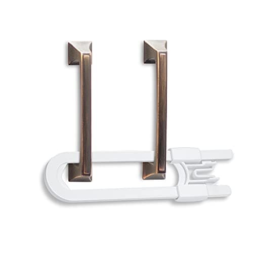 Vmaisi Baby Sliding Cabinet Locks - Adjustable U Shaped Child Safety Locks for Cabinets with Handles or Knobs, Childproof Latches for Kitchen Bathroom Storage Cupboards 4 Pack - Thumbnail 3