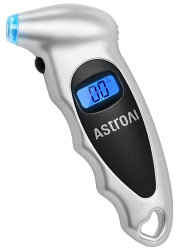 AstroAI Digital Tire Pressure Gauge 0-150PSI Calibrated to ANSI B40.7 +/-1PSI, Accurate in 0.1 Increments, 4 Units for Car Truck Bicycle with Backlight LCD, Silver - Image 1