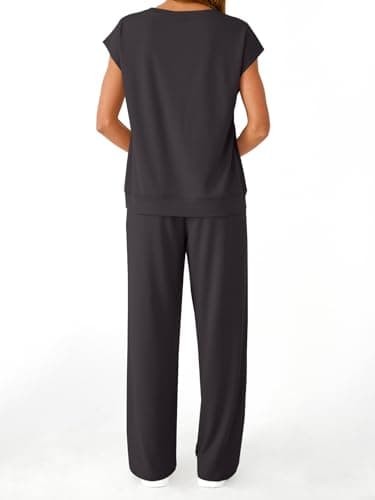 AUTOMET Womens 2 Two Piece Lounge Sets 2026 Summer Spring Travel Casual Outfits Vacation Clothes Pant Top Matching Clothing Trendy Airport Resort Wear Beach Sweatsuit Sweat Suit Loungewear - Thumbnail 5