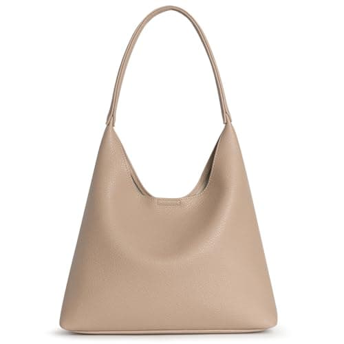 Shoulder Bag for Women, Small Slouchy Hobo Purse, Soft Vegan Leather Hobo Bag Handbag, Trendy Everyday Tote Style, 11'' (28cm) - Image 1