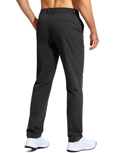 G Gradual Mens Golf Pants Stretch Dress Casual Pants 30"/32"/34" Lightweight Work Travel Slacks for Men with 4 Pockets(Black,L32.W34) - Thumbnail 4